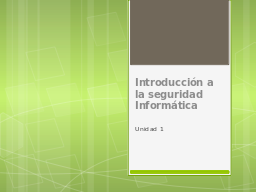 Introducción a la seguridad informática