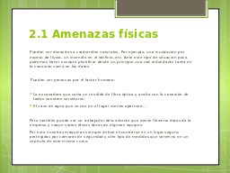 Amenazas físicas